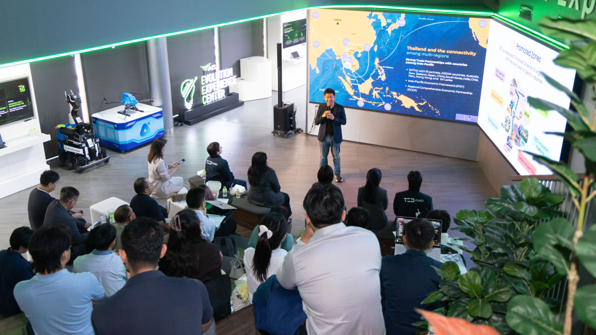 คณะผู้ประกอบการสตาร์ทอัพจาก TED Fund เยี่ยมชม AIS EEC เรียนรู้เทคโนโลยีดิจิทัล ต่อยอดนวัตกรรมสู่โอกาสทางธุรกิจ