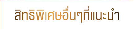 สิทธิพิเศษอื่นๆที่แนะนำ
