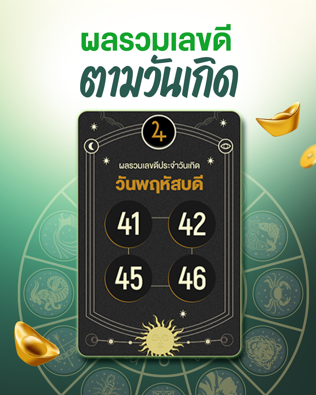 ผลรวมเลขเบอร์มงคลวันพฤหัสบดี เสริมพลังเฉพาะตัว เพิ่มโชคและความสำเร็จ