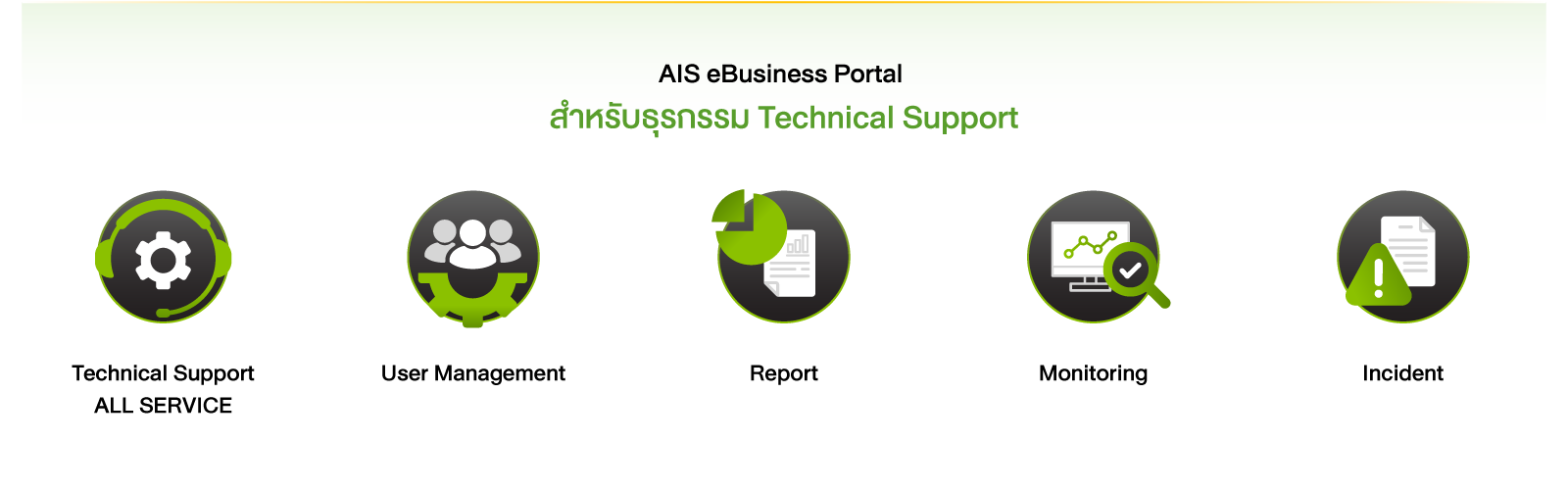 สำหรับธุรกรรม Technical Support