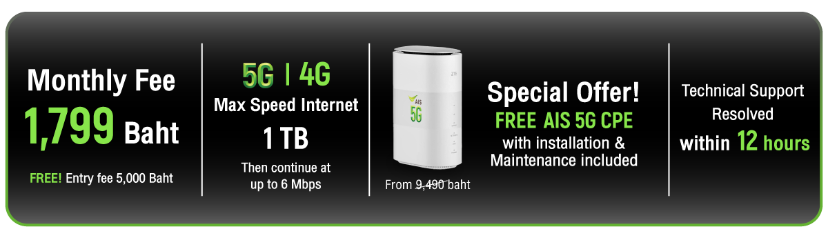 แพ็กเกจ 5G FWA Broadband