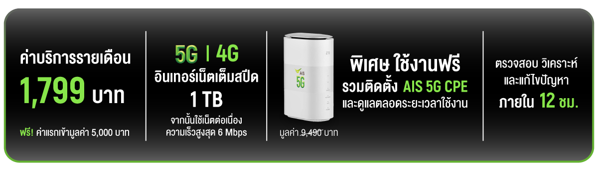 แพ็กเกจ 5G FWA Broadband