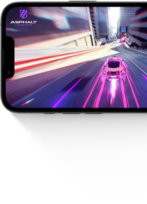 iPhone 17e showing a racing game being played
