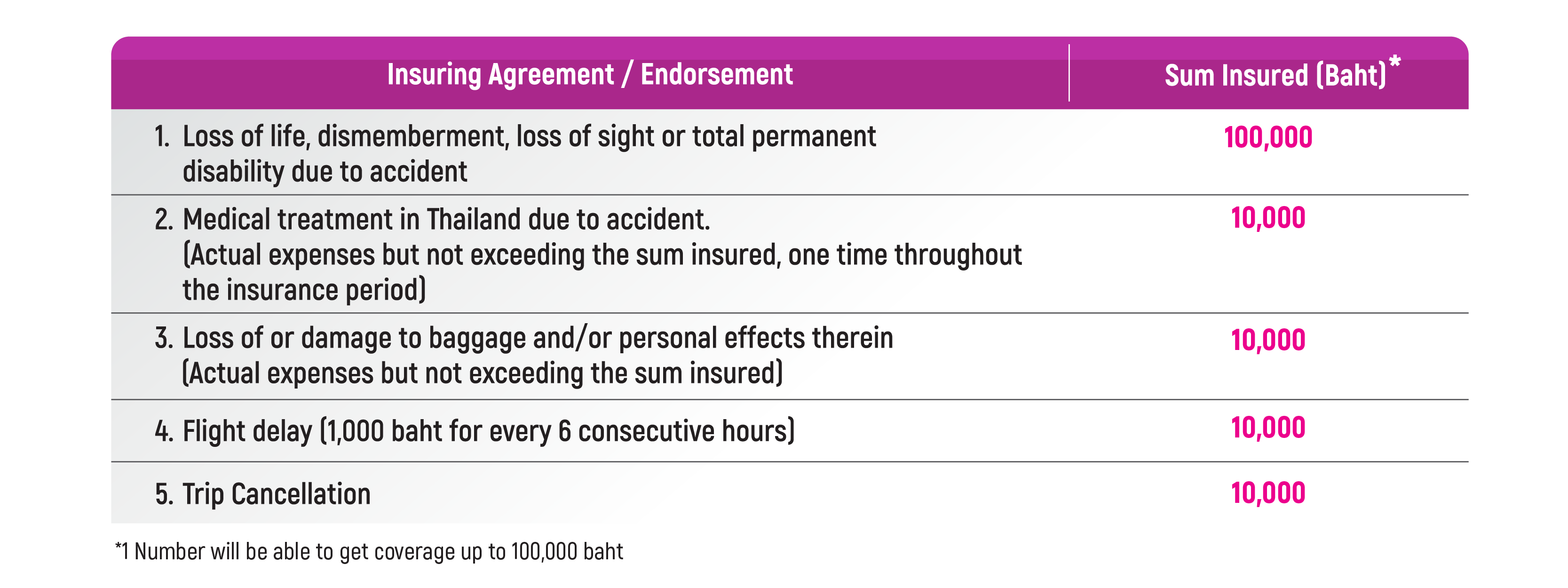 Travel Insurance up to 30 days