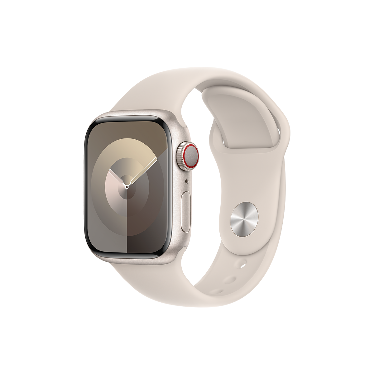 Apple Watch Series 9 GPS + Cellular 41mm ตัวเรือน Aluminium สี Starlight สายแบบ Sport Band สี