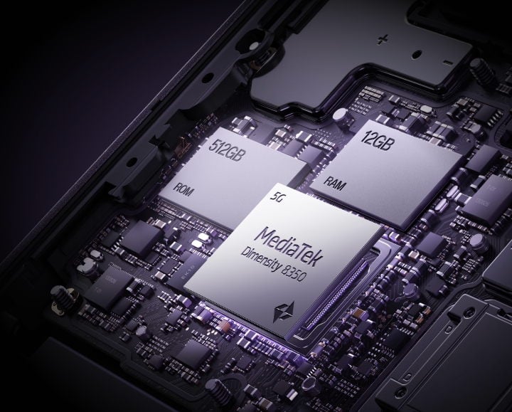 ชิปเซ็ต MediaTek Dimensity 8350ประสิทธิภาพสูงสุด  เพลิดเพลินได้ไม่รู้จบ