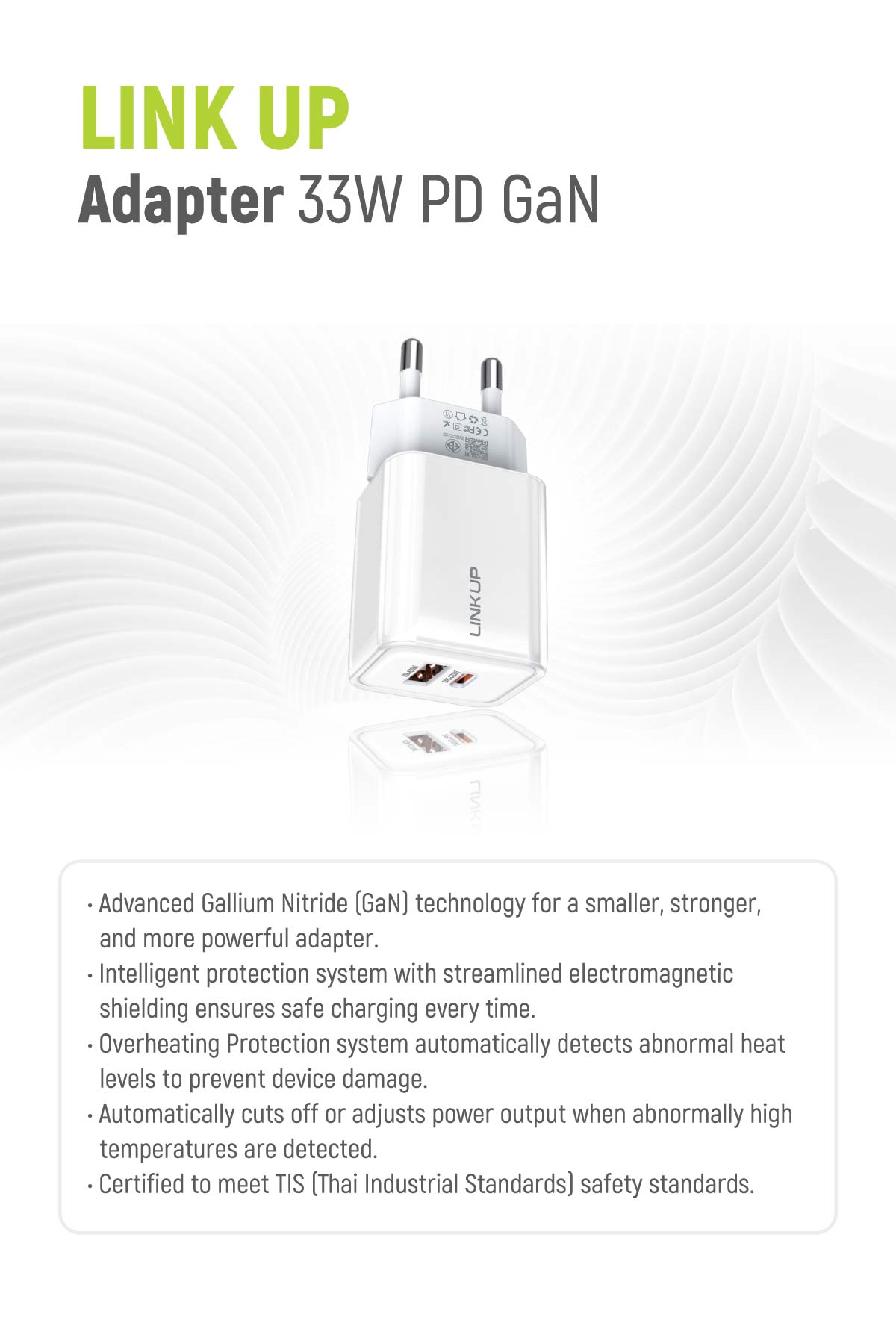 LINK UP Adapter 33W PD GaN