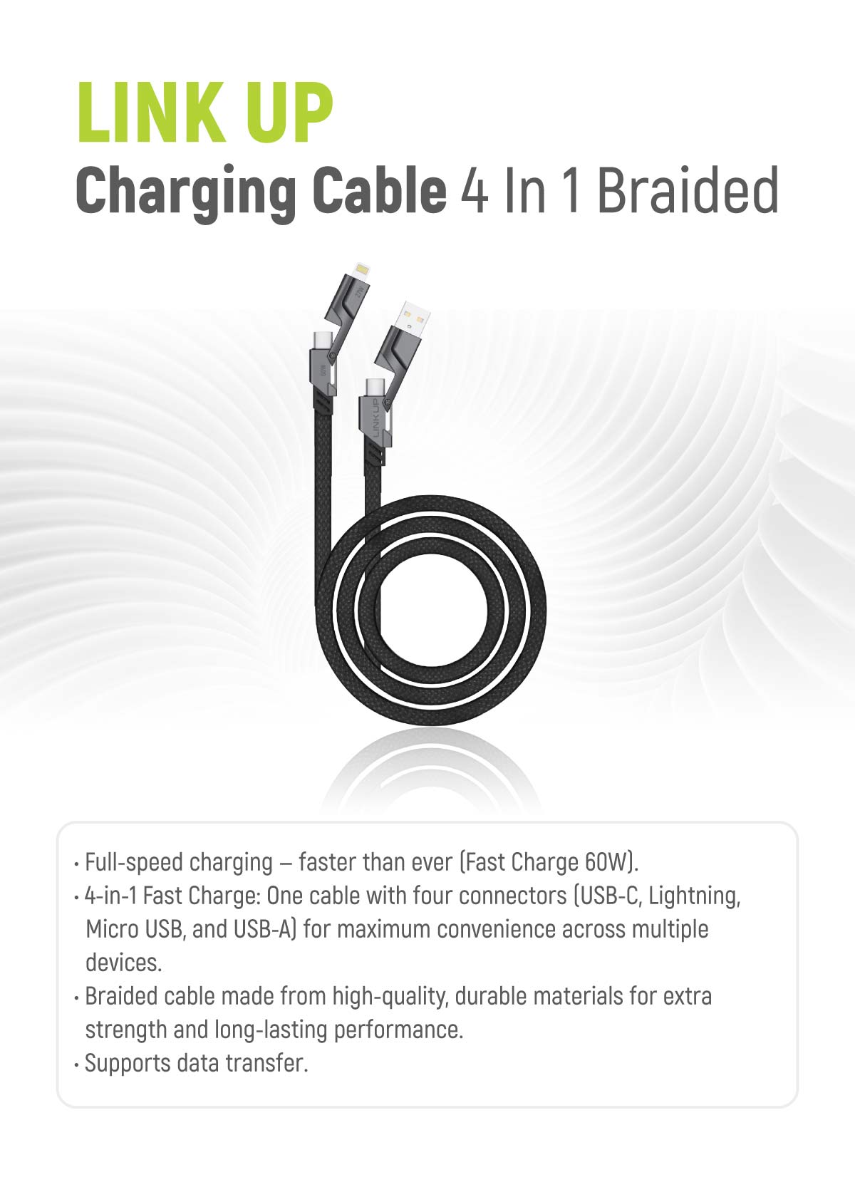 LINK UP Charging Cable Magnetic Type C To C
