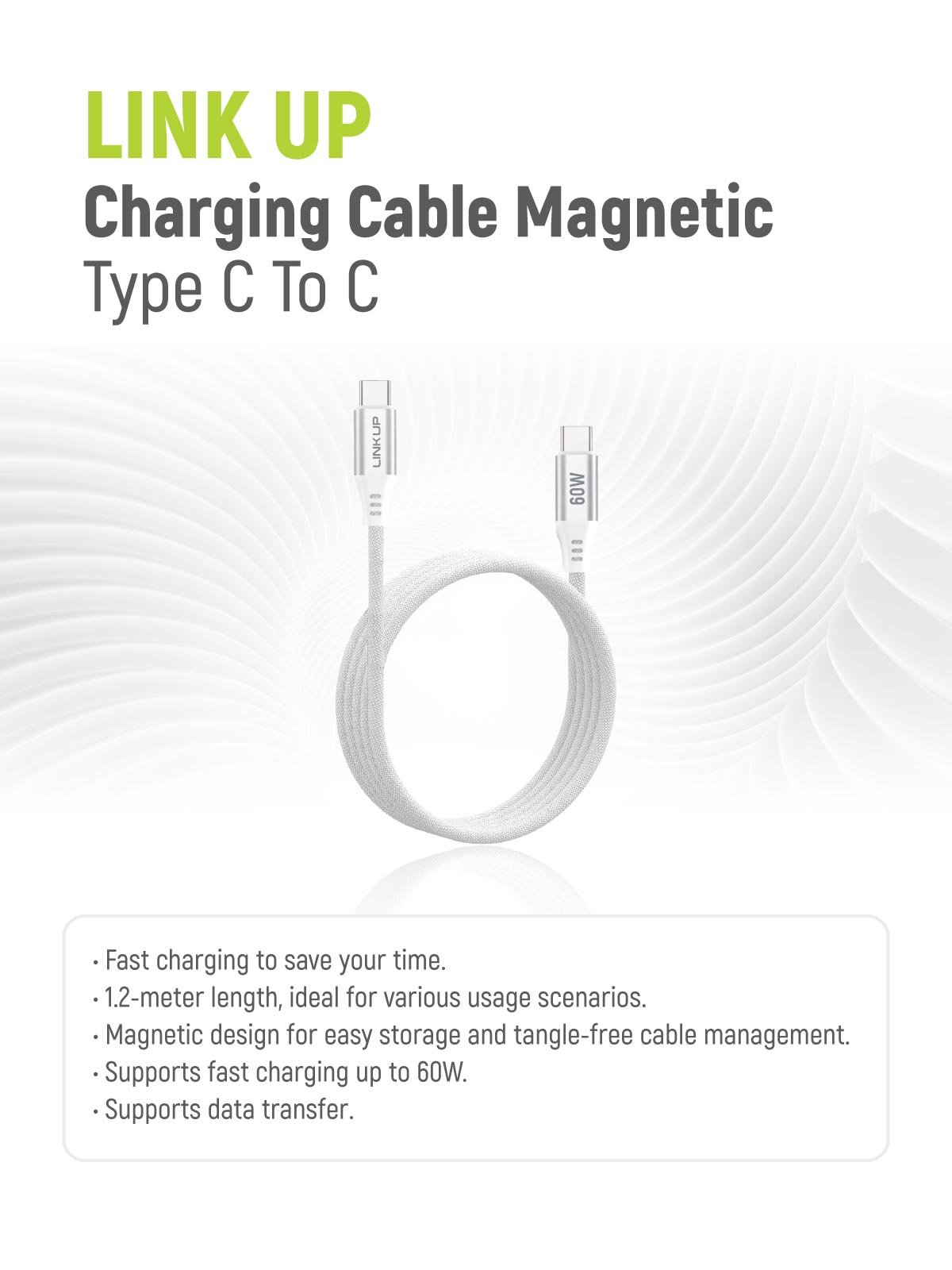 LINK UP Charging Cable Magnetic Type C To C