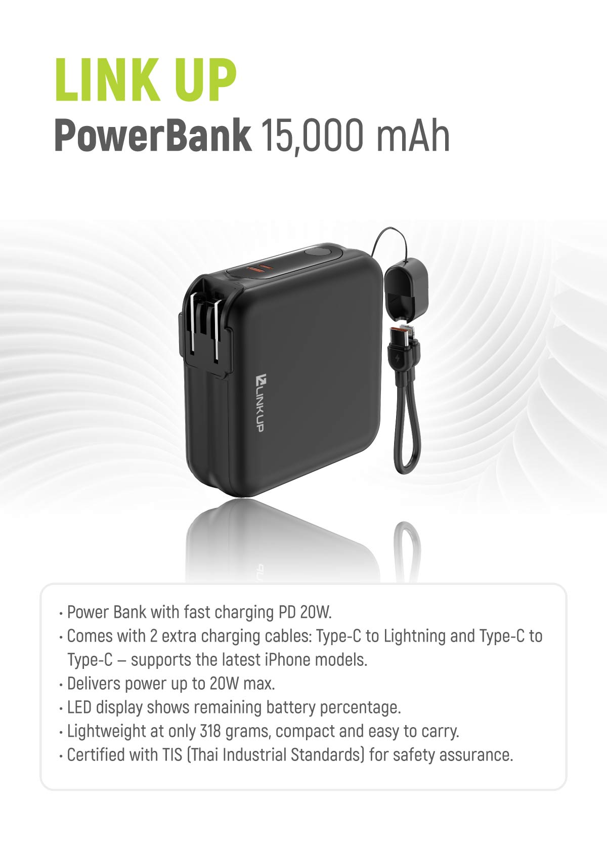 Link up PowerBank 15,000mAh