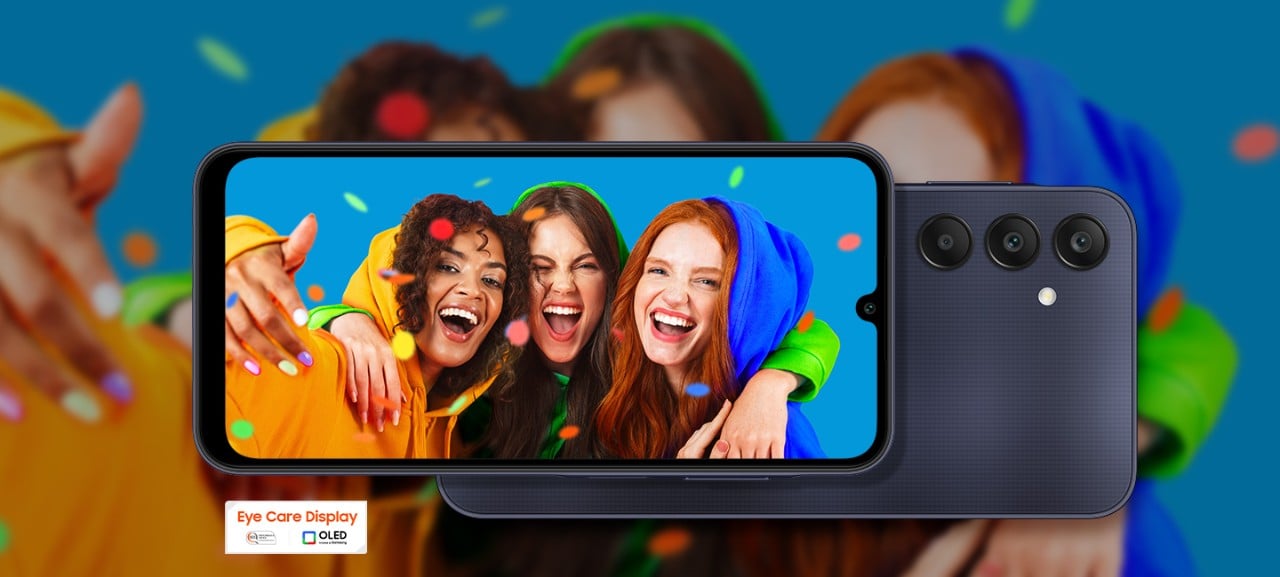Samsung Galaxy a25 5G จอ Super AMOLED. Eye Care Display