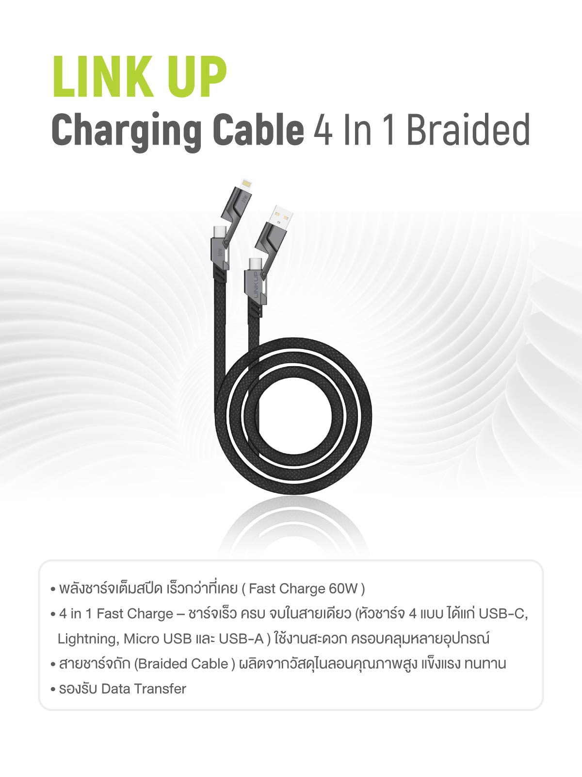LINK UP Charging Cable Magnetic Type C To C