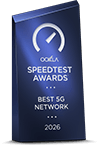best_5g_network_Ookla_Speedtest_Standard_Trophy_Front_Quarter_RightFacing