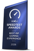 best_isp_gaming_experience_Ookla_Speedtest_Standard_Trophy_Front_Quarter