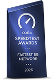 fastest_5g_network_Ookla_Speedtest_Standard_Trophy_Front_Quarter_RightFacing