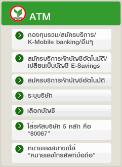 ATM ธนาคารกสิกรไทย