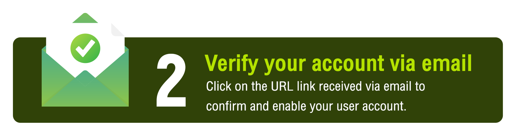 Verify your account via email